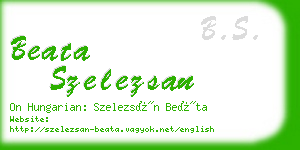 beata szelezsan business card